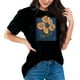 thumbnail image 1 of Ploknplq Plus Size Graphic Tees for Women,Shirts for Women,T Shirts for Women,Dandelion Graphic T Shirts Teen Cute Sunflower Print Tops,Graphic T-shirts,Beach Vacation Clothes for Women Black 2XL, 1 of 4