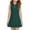 #19Dark Green, variant on Girls Solid Color Sleeveless Polo Dress Drop Waist Ruffle Hem School Casual Dress Red 150