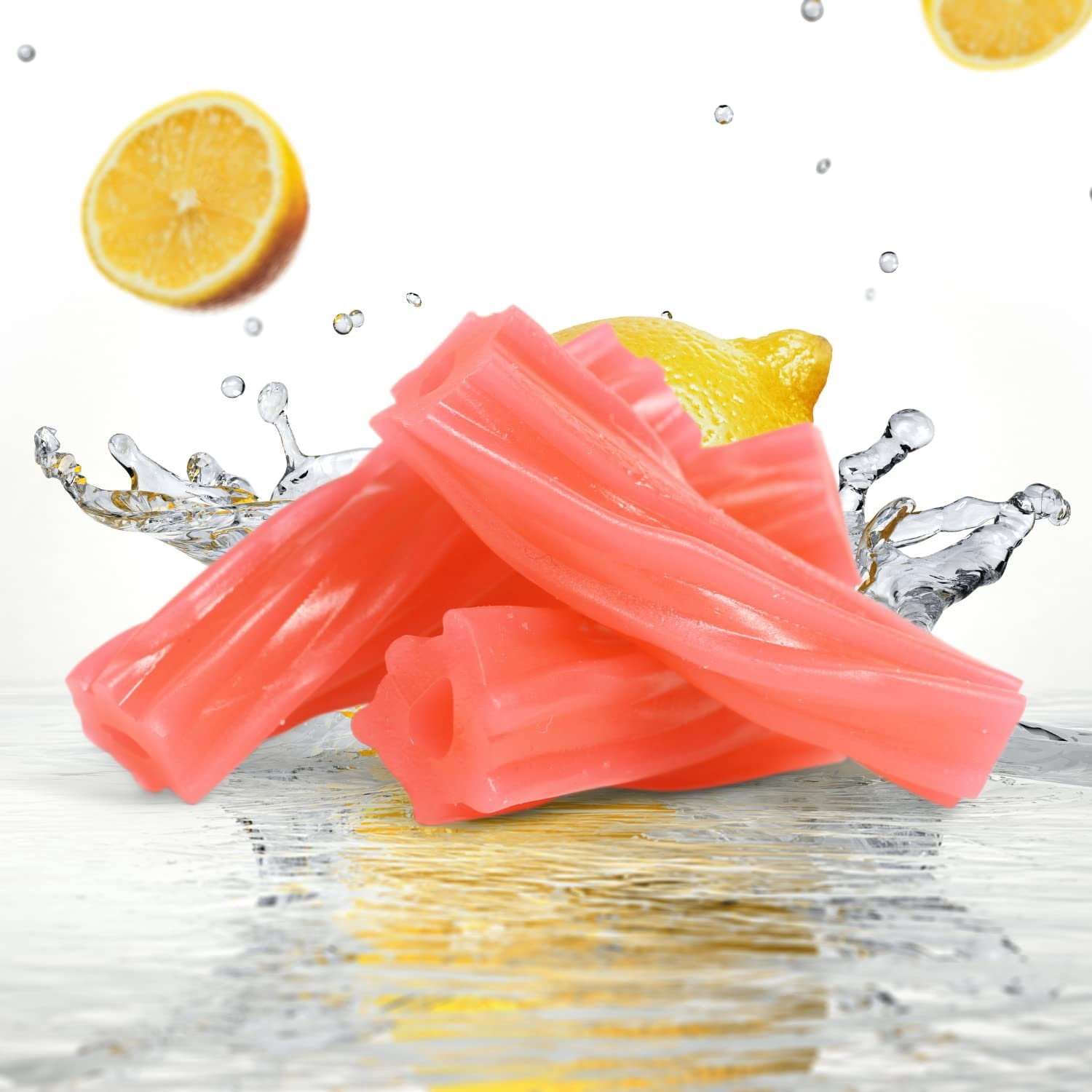 Pink Lemonade Licorice Bits by Its Delish, 5 lbs Bulk Bag  Original Style Chewy Lemonade Flavor Candy Twists  Great Gifts Party Sweets  Made in USA, Vegan, Kosher