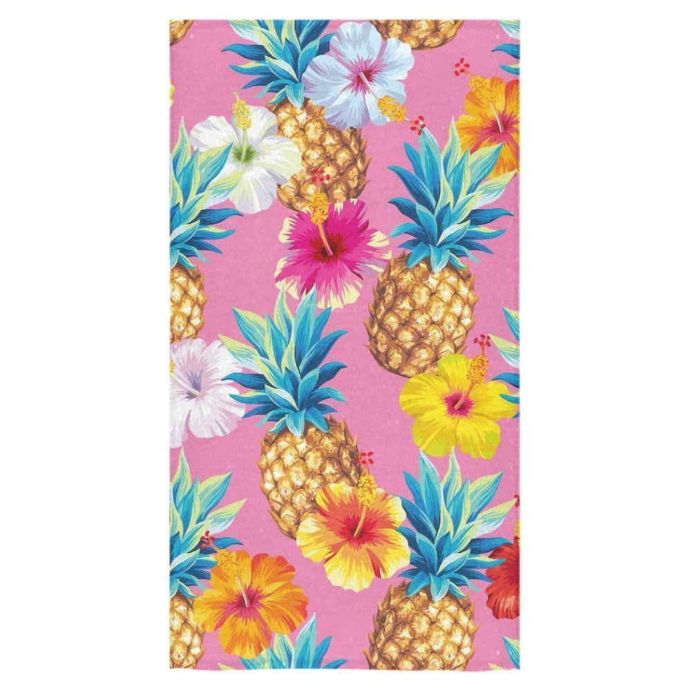 ZKGK Hawaiian Pineapple Flower Pattern Beach Bath Towels Bathroom Body Shower Towel Bath Wrap