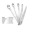 thumbnail image 3 of Raindrops 5PCS Set Measuring Spoons Stainless Steel For Kitchen Baking And Cooking Adults Use, 3 of 8