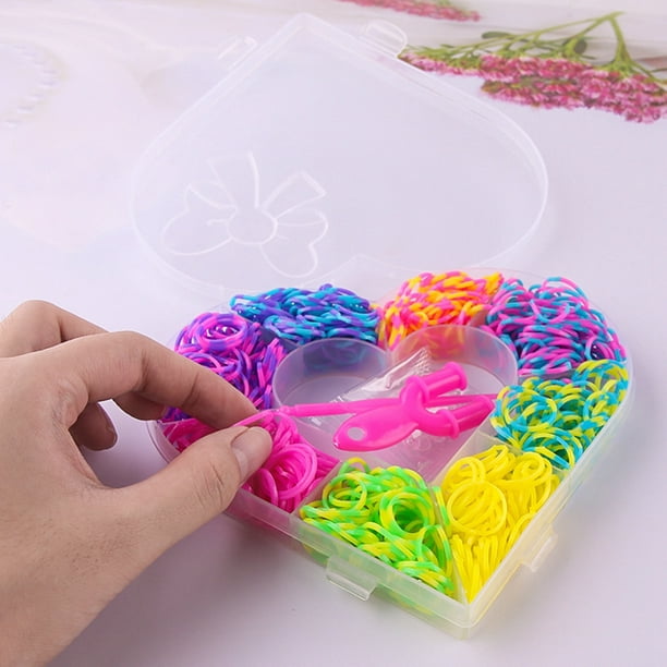 Clear Plastic Storage Organizer Case for Rainbow Loom and Rubber Bands  -Adjustable Compartments!, No.CAD 124 (color may vary)