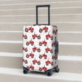 thumbnail image 6 of Susaid Red Wheeled Tractors Print Elastic Washable Suitcase Cover with Hidden Zipper, Fits 18-32 Inch Luggage for Protection During Travel-Medium, 6 of 7