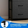 thumbnail image 2 of Dextrus 4 Drawers Bedside Storage Dresser for Bedroom for Adult, Black Grey, 2 of 11