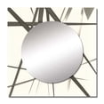 thumbnail image 2 of Designart "Minimalism in Black and White IV" Abstract Shapes Black Large Square Mirror - Square Bedroom Mirror Printed Wall Decor - Transitional Square Printed Wall Mirror Art, 2 of 5