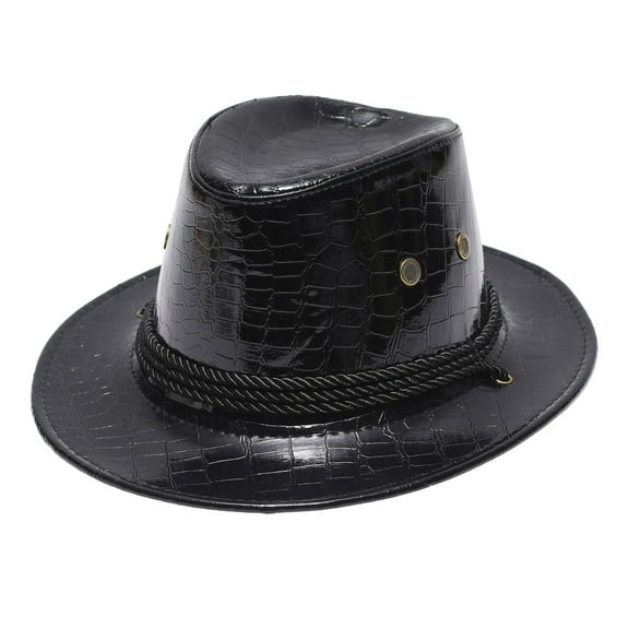 Cowboy Hats for Women Black Hat Leather Cowboy Hat Cowboy Hat Boys One Size
