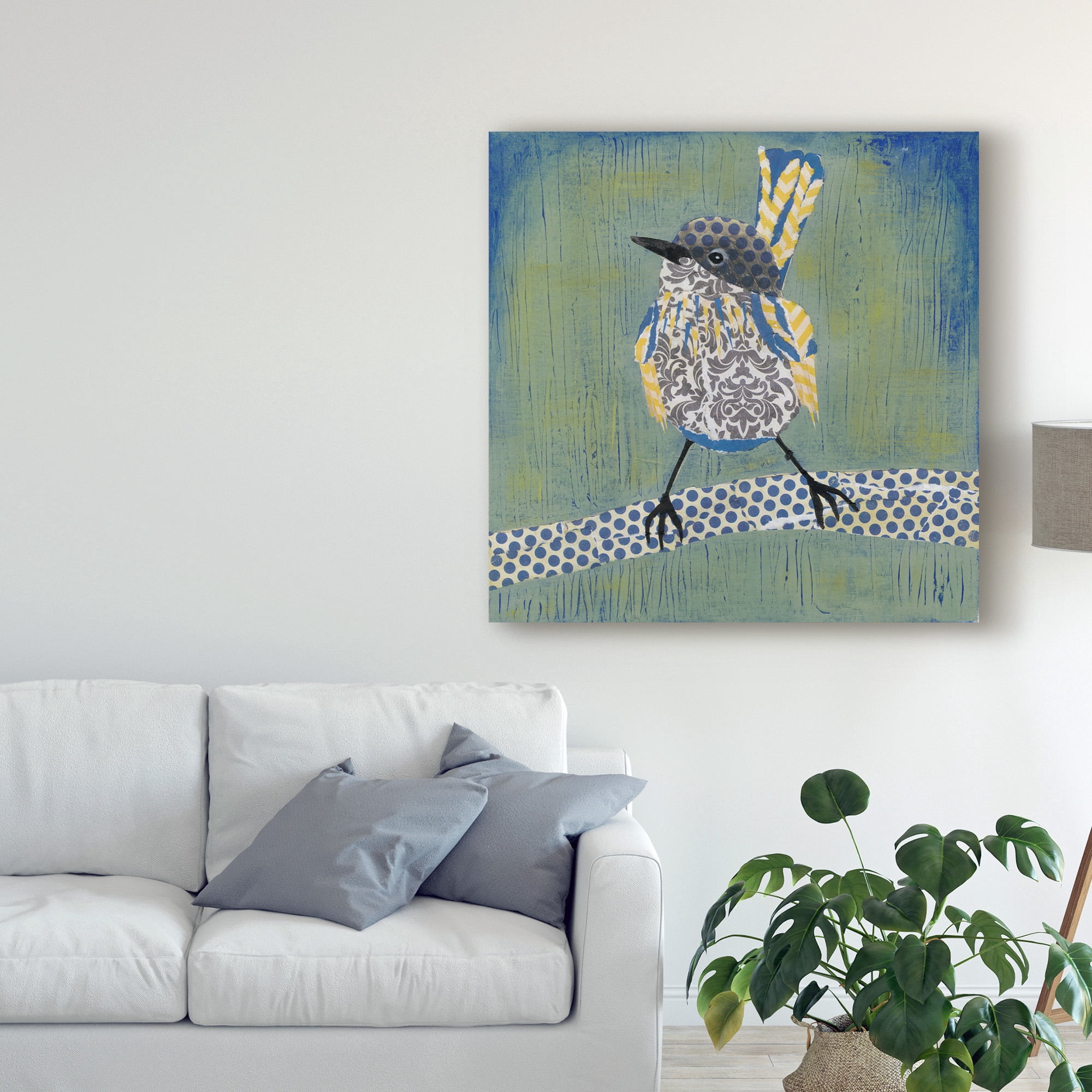 Trademark Fine Art 'Patchwork Wren I' Canvas Art by Grace Popp