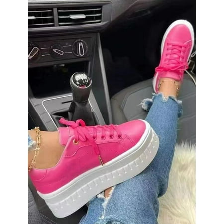 

ROASO Round Toe Platform Women s Flats