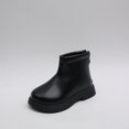 thumbnail image 2 of Generic Girls Boots Ankle Boots Little Kid Shoes Short Boot Short Windproof Girl School Leather Shoes Zipper Fashion Boots for Toddler/Little Kids(3-3.5 Years,Black), 2 of 6