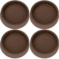 Non Slip Furniture Pads - 3x3 Brown Round Rubber Anti Skid Caster Cups Leg Coasters Ideal Furniture Coasters for Couch, Chair, Feet, and Bed Stoppers(Brown, 4 Pack)