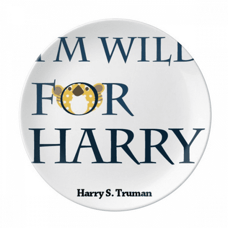 

Election Slogan Election Candidate Plate Decorative Porcelain Salver Tableware Dinner Dish