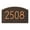 Mocha, variant on Contemporary Top Mount Address Plaque - Mocha