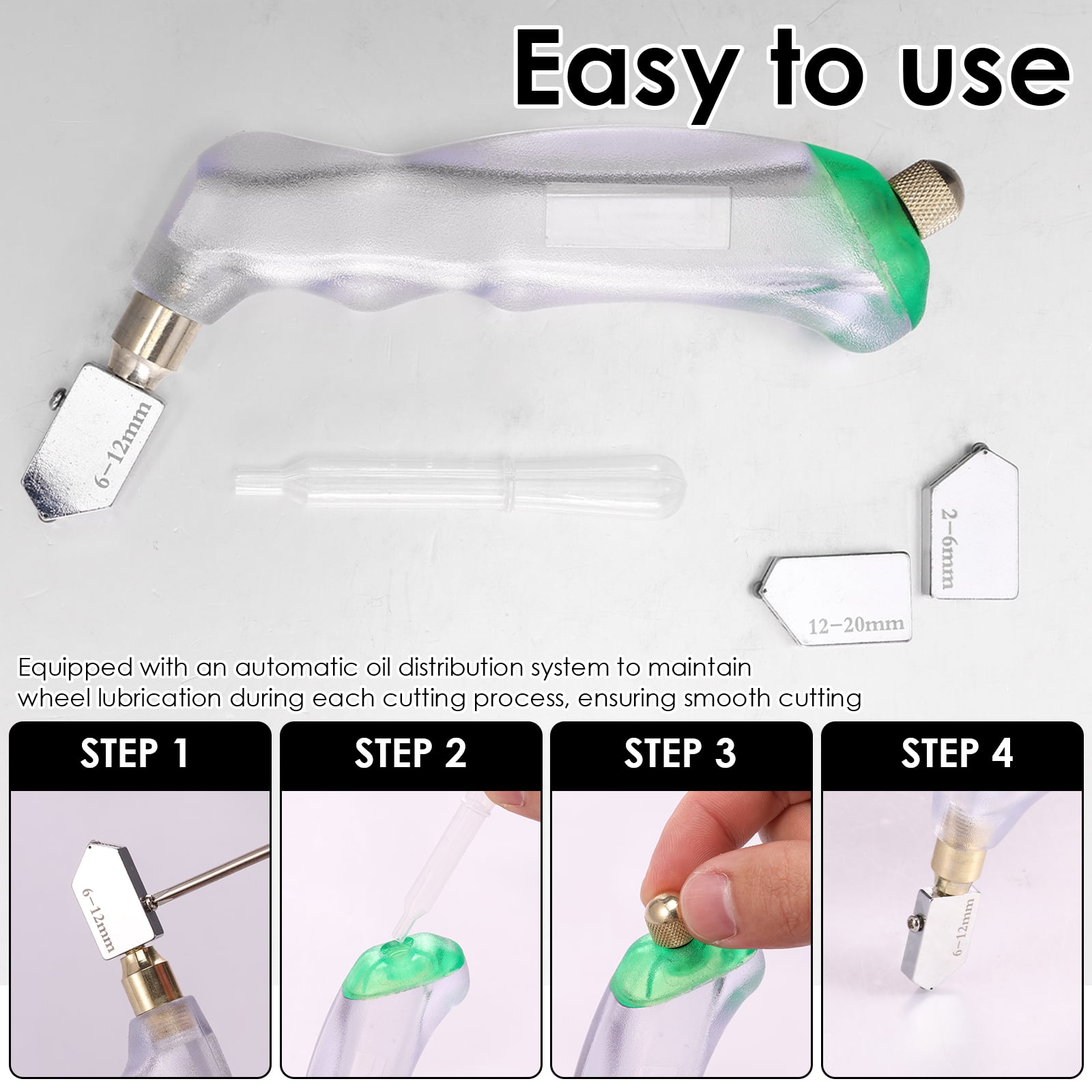 AEVXKHI Glass Cutting Tool, Iron Mosaic Cutter Tool, Control Glass Tile Nippers Curved Jaws Mosaic Tools, Smooth Cutting Tile Cutter Pliers