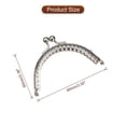 thumbnail image 2 of 3.35" 10Pcs Kiss Lock Clasp Frame Arch Embossed Clutch Frame for Coin Purse Bag Making DIY Craft, Silver, 2 of 6