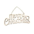 thumbnail image 3 of Letrero de madera de Feliz Navidad, adorno para interior y exterior, estilo granja, para colgar en la pared. Ninguno A, 3 of 9