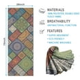 thumbnail image 2 of Multicolor Ethnic Geometric Patchwork Pattern Hot Yoga Mat Towel Non Slip for Hot Yoga - Quick-Drying Yoga Mat Cover with 4 Corner Pockets with Travel Bag - Hot Yoga Towel Non Slip 74"x26", 2 of 6