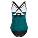 thumbnail image 4 of Traje de baño de dos piezas para mujer, estilo conservador, con un traje de baño de dos piezas ahuecado para mujer, trajes de baño tankini para mujer, traje de baño de 2 piezas para mujer, trajes de b, 4 of 9