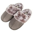 thumbnail image 5 of Jessica Simpson Comfy Faux Fur Womens House Slipper Scuff Memory Foam Slip On Anti-Skid Sole, 5 of 9