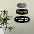 thumbnail image 3 of Signs ByLITA Victorian Boarding Gates ABS Plastic | Laser Engraved | Easy Installation | Elegant Design Sign (Black /Gold) - Small, 3 of 8