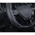 thumbnail image 4 of Auto Drive 1Piece Car Steering Wheel Cover Country Leather Black/White - Universal Fit, AD061711B, 4 of 9