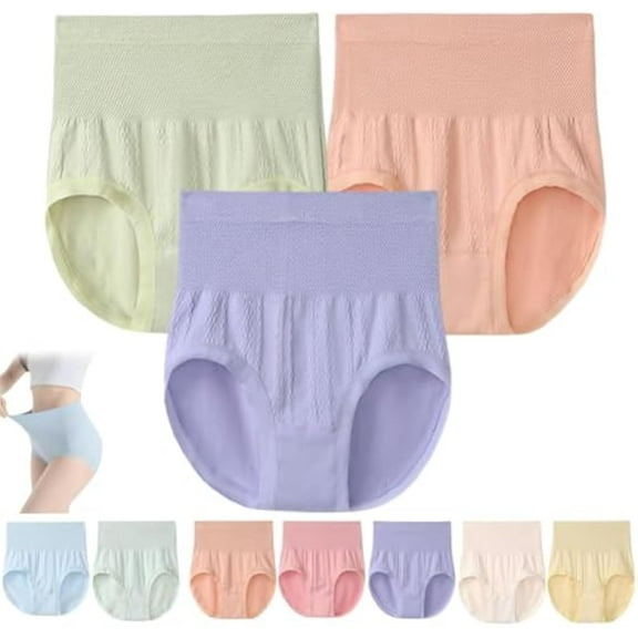 Sleekhip - Leakproof High-Waist Tummy-Control Butt-Lifting Panties, Sleek Hip Comfort Shaping Underwear for Women(3pcsA-S)