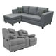 thumbnail image 1 of Set Sala Estancia, Sala Caprice Gris + Reclinable doble Ferrata Gris, 1 of 9