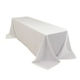 thumbnail image 6 of Efavormart White Seamless Lamour Satin Rectangle Tablecloth - 90"x156" for 8 Foot Table With Floor-Length Drop, 6 of 11