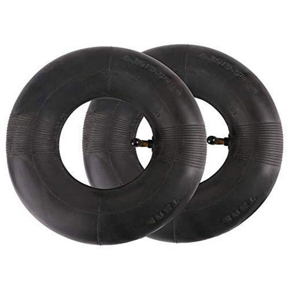 2 Pack Heavy Duty 3.00-8 Inner Tubes with TR87 Bent Valve Stems for Wheelbarrows, Hand Trucks, Lawn Mowers, Carts, and Utility Equipment