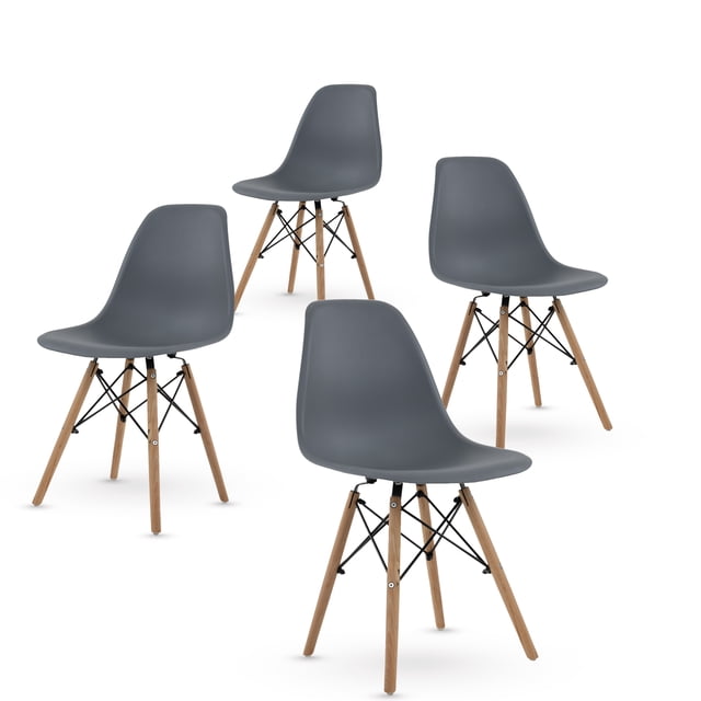Silla Minimalista Mirel 4 piezas Gris