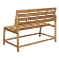 thumbnail image 6 of Safavieh Ruben Outdoor Convertible Bench and Table, Teak Finish - Natural, 6 of 12
