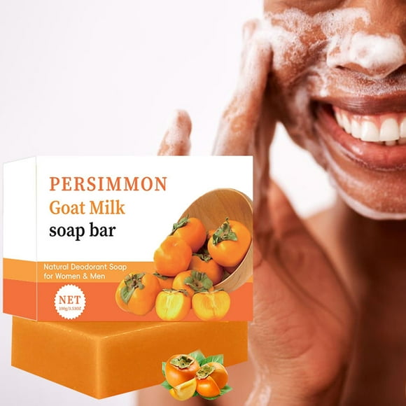 Summer Savings Clearance! Body Deodorizing Soap, 100g, Deep Cleansing and Oil Removal, Persimmon Soap for Soft, Fresh Skin, Removes Dirt Without Drying