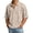 A-Khaki92, variant on JAJAHO Polo Shirts For Men Casual Oversized Waffle Quarter Zip Half Sleeve Drop Shoulder Solid Color Lapel Shirts Summer Comfy Tops