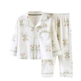 thumbnail image 1 of Odeerbi 3-16 Años Pijamas de Algodón Para Niños Y Niñas Con Solapa Con Muescas Y Manga Larga Pantalones Suaves Estampados Ropa de Dormir Juegos de Pijamas de Dos Piezas, 1 of 3