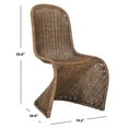thumbnail image 4 of SAFAVIEH Tana Wicker Side Chair Brown / Multi, 4 of 8