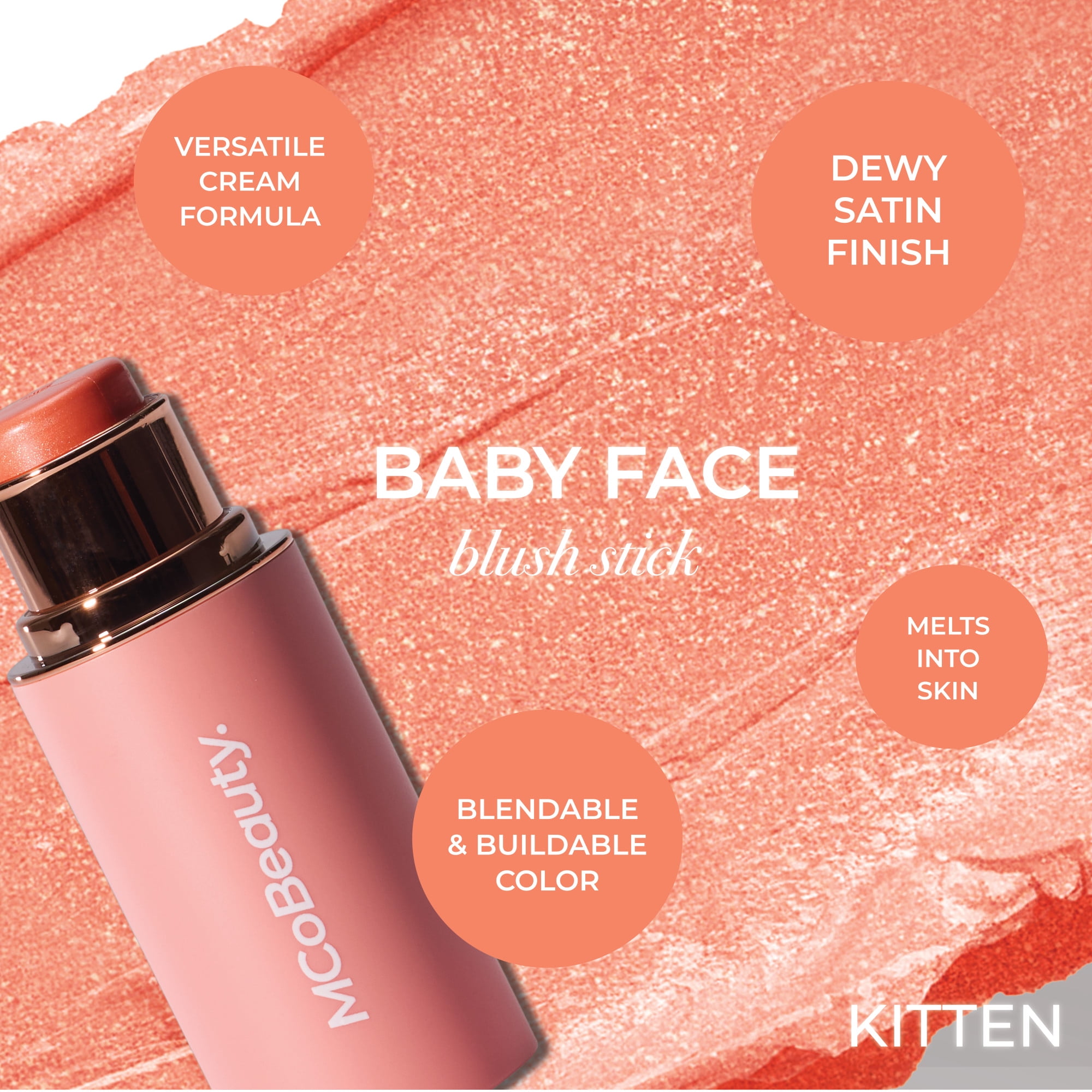 MCoBeauty - Baby Face Multi-Use Cream Stick - Creamy Blush - Kitty - 5gm