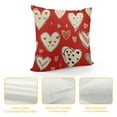 thumbnail image 4 of JEUXUS  Valentine's Day Pillow Covers  White Hearts Decor Red Throw Pillow Covers Valentine's Day Cushion Case Decoration for Sofa Couch, 4 of 5