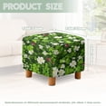 thumbnail image 3 of SCRAWLGOD St. Patrick's Day Shamrock Ladybug Print Green Ottoman Slipcover, Square Washable Ottoman Slipcovers for Foot Stool Nonslip Foot Stool Cover Elastic Bottom, 3 of 7