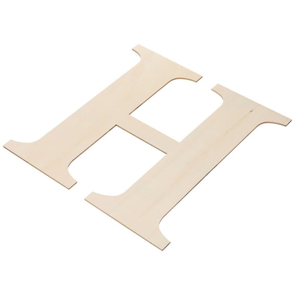 TABLZONE Light Yellow Wood Letter Ornaments DIY Home Decoration Unfinished Alphabet Letters