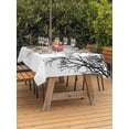 thumbnail image 3 of Outdoor Tablecloth with Umbrella Hole for Patio/Picnic/Party/Camping, Black Branches Waterproof Table Cloth Rectangle Table Cover Washable, Botanical Dead Tree Birds (52"x 70"), 3 of 8