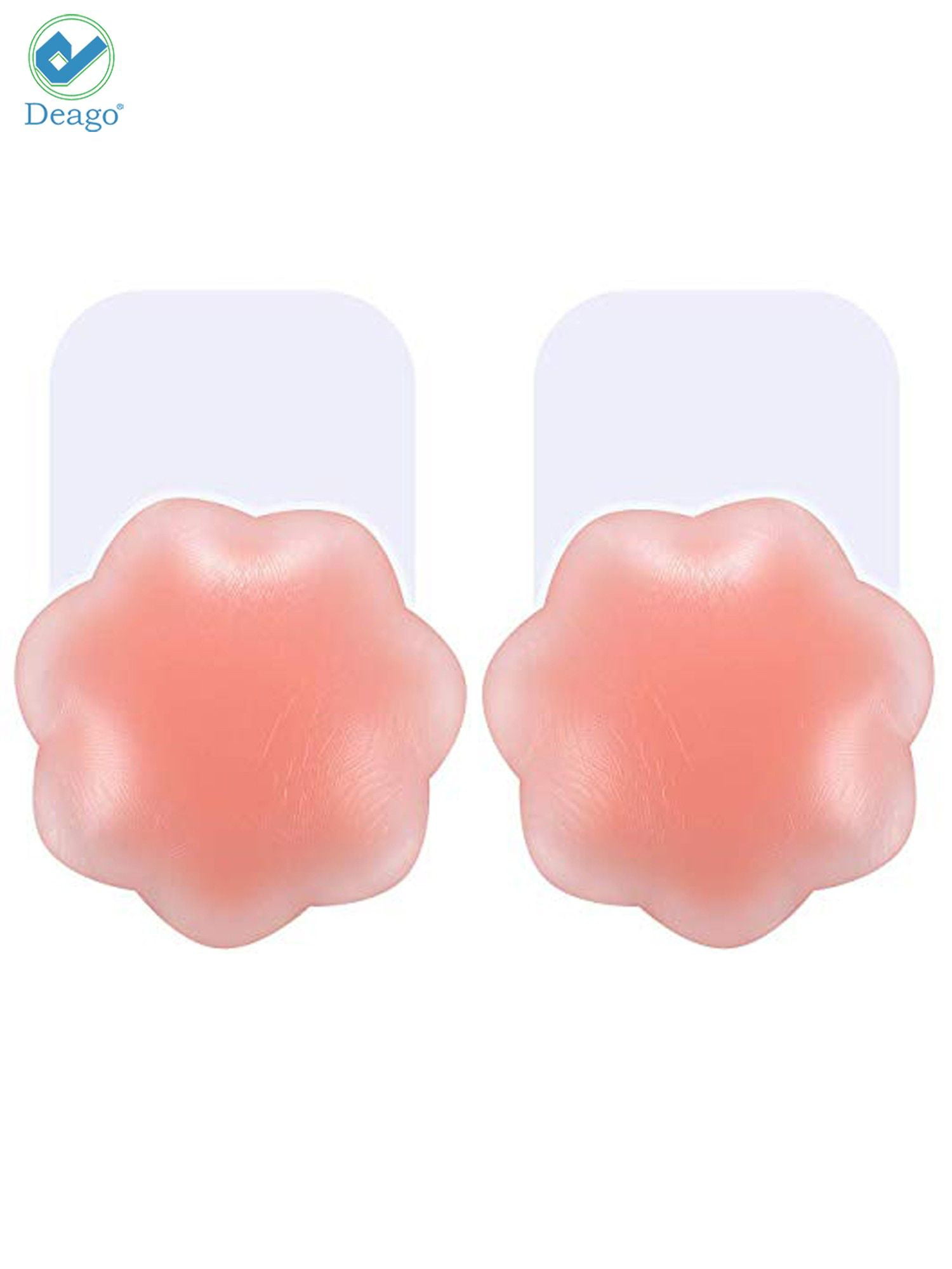 MUQU Womens Silicone Pasties, Adhesive Bra Reusable 2, 4 Pair Invisible  Silicone Nipple Cover (4 Pairs Flower) : : Clothing & Accessories