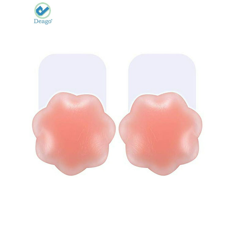 Deago 2 Pairs Nippleless Covers For Women Silicone Reusable Breast