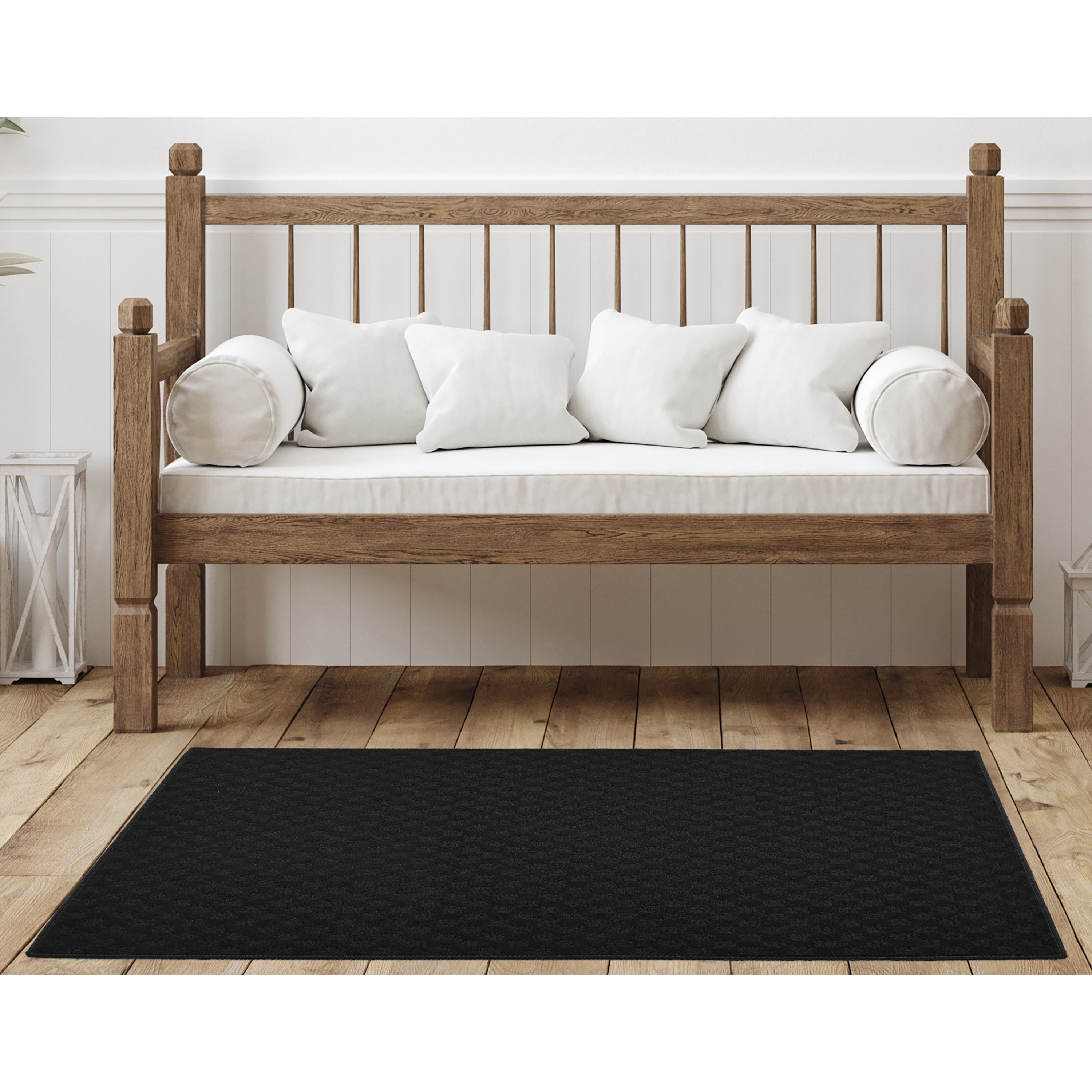 Garland Rug Medallion Black Indoor Area Rug, 3' x 5'
