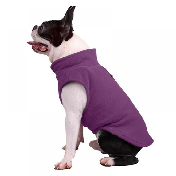 Topumt Fleece Vest Dog Sweater - Warm Pullover Fleece Dog Jacket w/Leash Attachment for Small Medium Dog