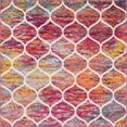 thumbnail image 3 of Unique Loom Trellis Frieze Collection Area Rug - Rounded (4' 1" Square Multi/Black), 3 of 7