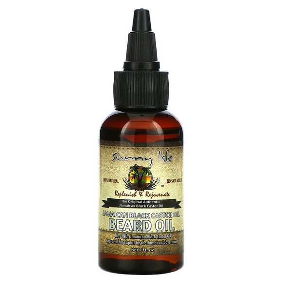 Sunny Isle Jamaican Black Castor Beard Oil, 2 Ounce