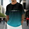 thumbnail image 3 of California Graphic Tees for Men 2026 Summer Casual Short Sleeve Crewneck Gradient Color T Shirts Streetwear, 3 of 5