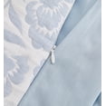 thumbnail image 6 of Studio 16, Toronto - Colette Cotton Matelassé Duvet Cover Set (King) with 1/2" Flange Detailing-Elegant Floral Design - Blue, 6 of 9