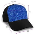 thumbnail image 2 of Naloa Blue Circles Mosaic Adult adjustable Print Baseball Hat, Patchwork curved brim baseball capfor Men and Women, One Size, 2 of 5