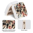 thumbnail image 5 of Rugby Portable Square Jewelry Box Organizer for Rings, Bracelets - Travel Girls Women Organizer Case Holder Stand Display, 5 of 7