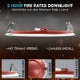 thumbnail image 4 of Luxrite 6-Pack 6 Inch Ultra Thin LED Fire Rated Recessed Lights, 5CCT, 1100 Lumens, Dimmable, IC Rated, Wet Rated, ETL, 4 of 7